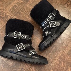 Marc by Marc Jacobs Black leather and shearling Women's winter Boots size 35